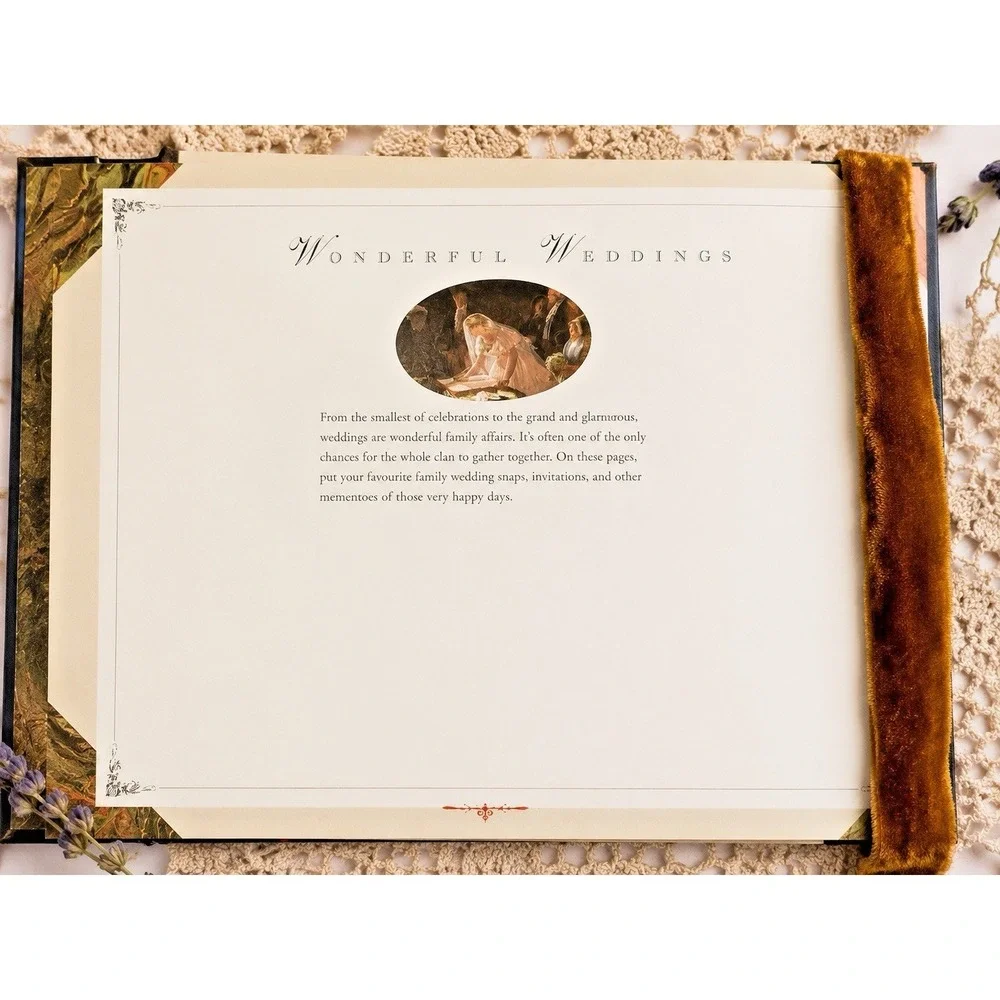 Vintage Italian Bound Family Keepsake Album - Romantic Heirloom Book